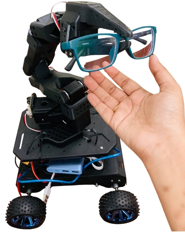 Suabhi with RAVEN and her glasses